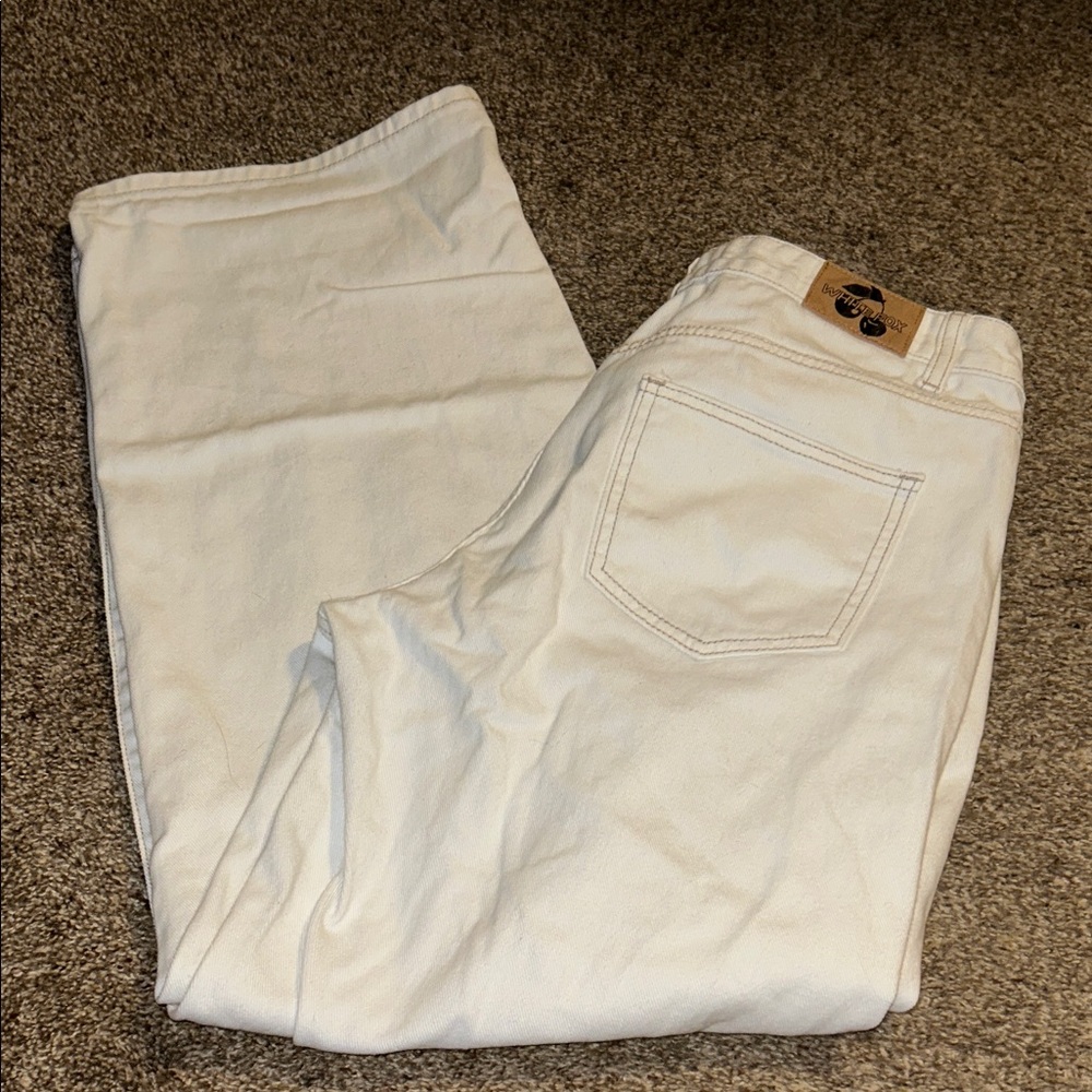 White Fox Boutique white wide leg Flare Jeans